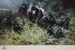 David Shepherd OBE (b.1931) ARR, ""The Mountain Gorillas of Rwanda"", Signed and numbered 891/1500,