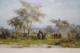 David Shepherd OBE (b.1931) ARR, ""In the Shadow of Kilimanjaro"", Signed and numbered in pencil