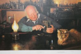 David Shepherd OBE (b.1931) ARR, ""The Clockmender`s Cat"", Signed and numbered 258/500, Colour