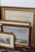 A GROUP OF 19TH.C.DRAWINGS, WATERCOLOURS AND OTHER PAINTINGS