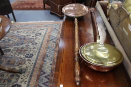 TWO VICTORIAN WARMING PANS