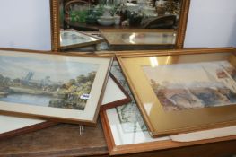 VARIOUS LATE 19TH.C.WATERCOLOURS,ETC