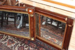 A NEAR PAIR OF EARLY 19TH.C.OVERMANTLE MIRRORS