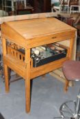 A VICTORIAN PINE CLERKS DESK