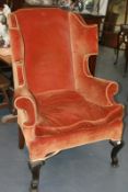 A GEO.I.STYLE WING BACK ARMCHAIR