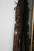 A CARVED HARDWOOD SOUTH SEAS STAFF