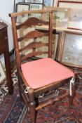 A SET OF SIX EARLY 19TH.C.LADDER BACK PANEL SEAT SIDE CHAIRS