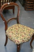 A SET OF VICTORIAN BALLOON BACK CHAIRS