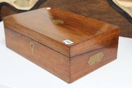 A VICTORIAN ROSEWOOD WRITING BOX