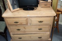 A VICTORIAN PINE DRESSING CHEST