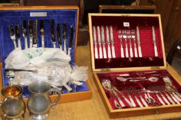 VARIOUS CASED SETS OF CUTLERY,ETC