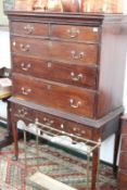AN EARLY 18TH.C.OAK CHEST ON STAND
