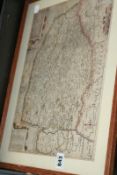 AN EARLY MAP OF NORFOLK AND VARIOUS MAPS AND PICTURES, ETC