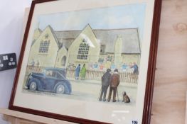 AN ORIGINAL PRINT AFTER MARJORIE LESTER, ST.LEONARD`S SCHOOL BANBURY