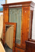 A VICTORIAN PITCH PINE WARDROBE