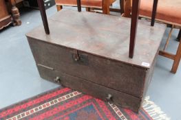 A 19TH.C.SMALL MULE CHEST