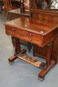 A WM.IV.ROSEWOOD WORK TABLE