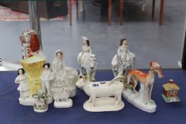 A QTY OF 19TH.C.STAFFORDSHIRE FIGURES