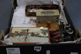 A BOX OF COLLECTABLES