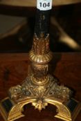 A VICTORIAN GILT BRASS LAMP BASE