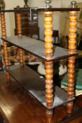 A VICTORIAN MAHOGANY WALL SHELF