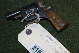 A BLANK FIRING .22 PISTOL MARKED WITH PATENT NOS 625413262114 WITH FOLDING TRIGGER.********WITHDRAWN