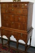 AN EARLY 18TH.C.WALNUT CHEST ON STAND