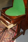 A VICTORIAN ROSEWOOD WORK TABLE