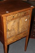 A REGENCY INLAID MAHOGANY NIGHTSTAND