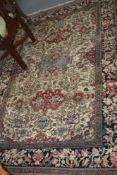 AN ANTIQUE PERSIAN ISPHANAN RUG. 210 X 138 CMS