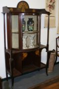 A SHAPLAND & PETTER INLAID MAHOGANY DISPLAY CABINET