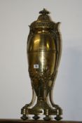 A LARGE 19TH.C.GILT BRASS LAMP BASE