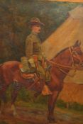 RAYMOND DESVARREUX (1876-1961) FRENCH  U.S.CAVALRY OFFICER SIGNED OIL ON CANVAS. 40X32.5 CMS