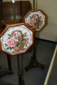 A PAIR OF VICTORIAN POLE SCREENS