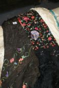 VARIOUS CHINESE EMBROIDERED SILK SHAWLS