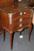 A 19TH.C.GILT BRASS MOUNTED FRENCH SIDE CABINET WITH RISING TOP