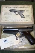 A BOXED .177 ABAS MAJOR AIR PISTOL.********WITHDRAWN BY VENDOR**************