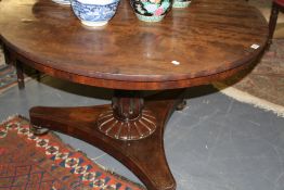 A VICTORIAN MAHOGANY TILT TOP BREAKFAST TABLE