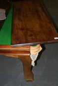 AN EARLY 20TH.C.RILEY MAHOGANY SNOOKER/DINING TABLE