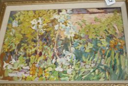 DOROTHEA SHARP (1874-1955) ARR LILIES, OIL ON PANEL, TITLED ON LABEL VERSO, 24 X 34CM