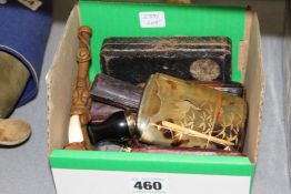 A GROUP OF VARIOUS GENTLEMAN`S SMOKING ACCESSORIES TO INCLUDE VESTA CASES, LIGHTERS, PIPES ETC