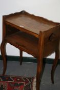 A CONTINENTAL FRUITWOOD NIGHTSTAND