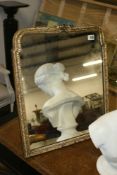 A GILT FRAMED EASEL BACK DRESSING TABLE MIRROR