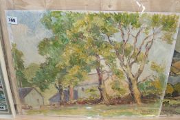 ROBERT SYDNEY RENDLE WOOD (1894-1987) (ARR), TWO LANDSCAPES, SIGNED, OIL ON BOARD, THE LARGEST 41