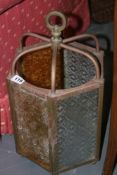 A BRASS HALL LANTERN