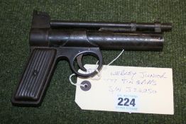 A WEBLEY PRE WAR JUNIOR .177 AIR PISTOL WITH TIN GRIPS.********WITHDRAWN BY VENDOR**************