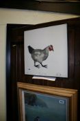A SIGNED LIMITED EDITION PRINT FRENCH HEN