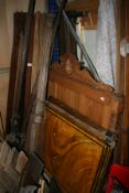 TWO ANTIQUE FRENCH BEDSTEADS AND ASSORTED TESTER BED POSTS