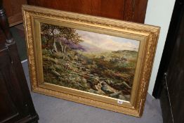 A VICTORIAN OIL ON CANVAS SIGNED A F PERRIN 1887