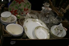 VARIOUS CHINA AND GLASS